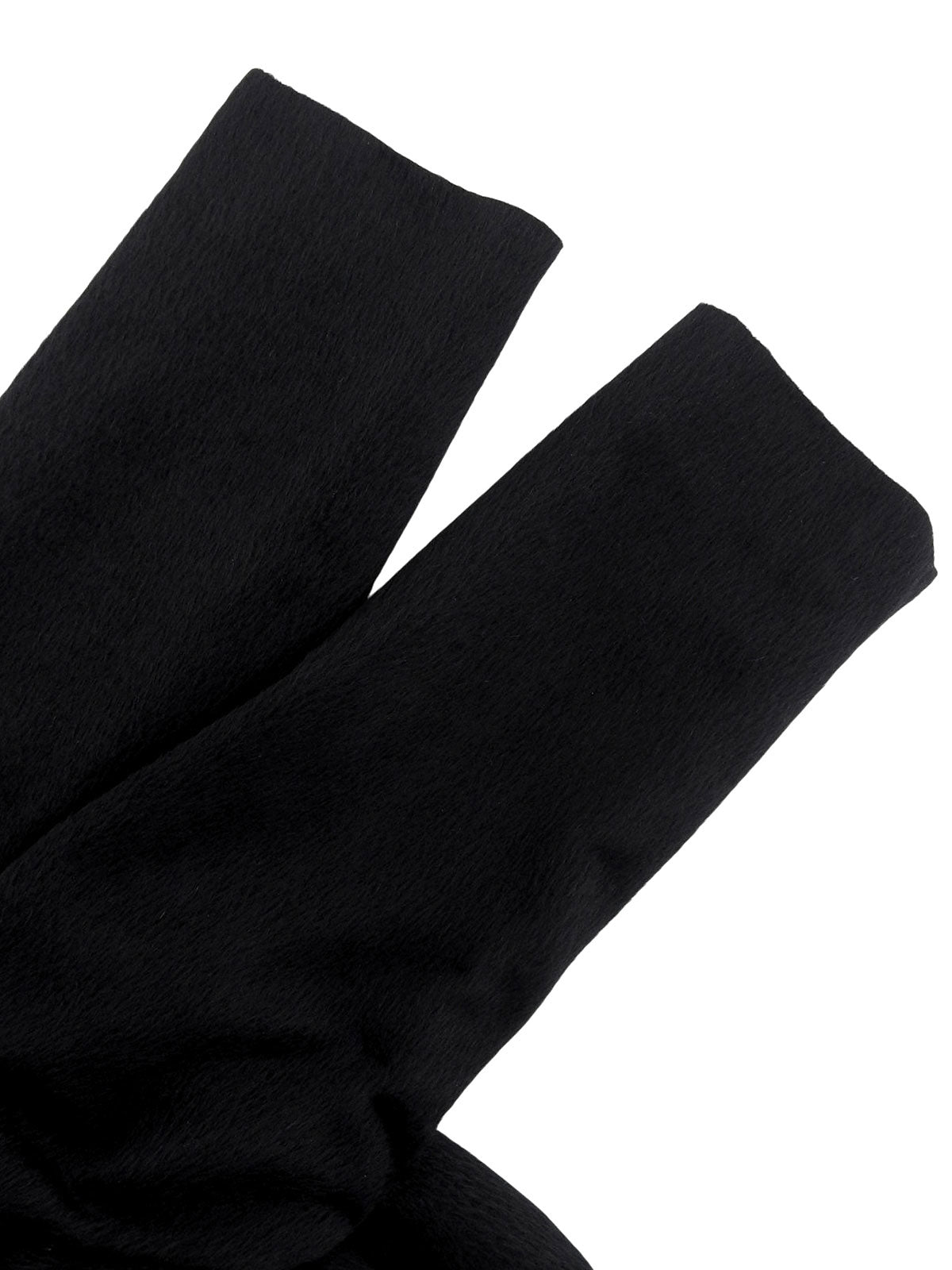 Mohair wool double-breasted coat in black