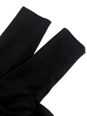 Mohair wool double-breasted coat in black