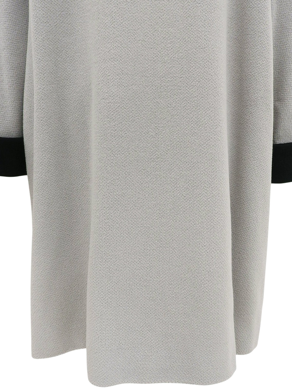 バイカラーダブルブレストノーカラーコート グレー/ブラック