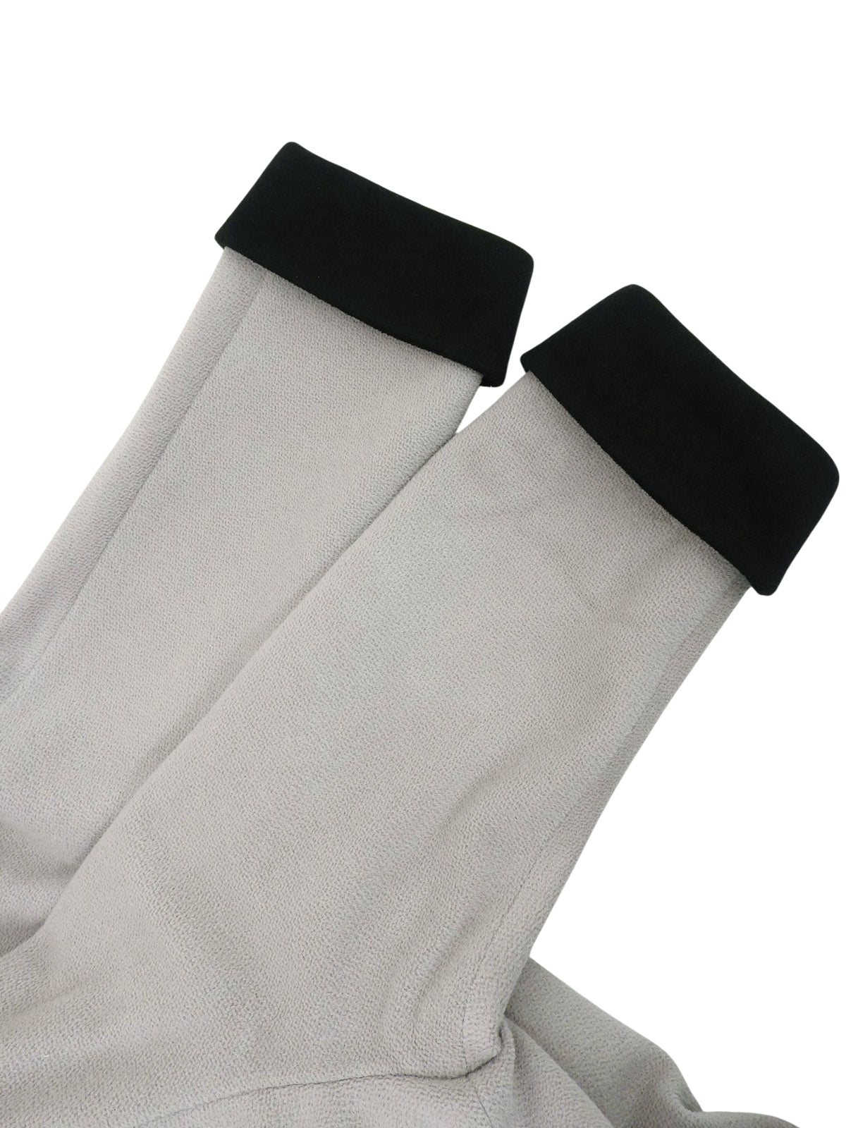 バイカラーダブルブレストノーカラーコート グレー/ブラック