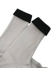 バイカラーダブルブレストノーカラーコート グレー/ブラック