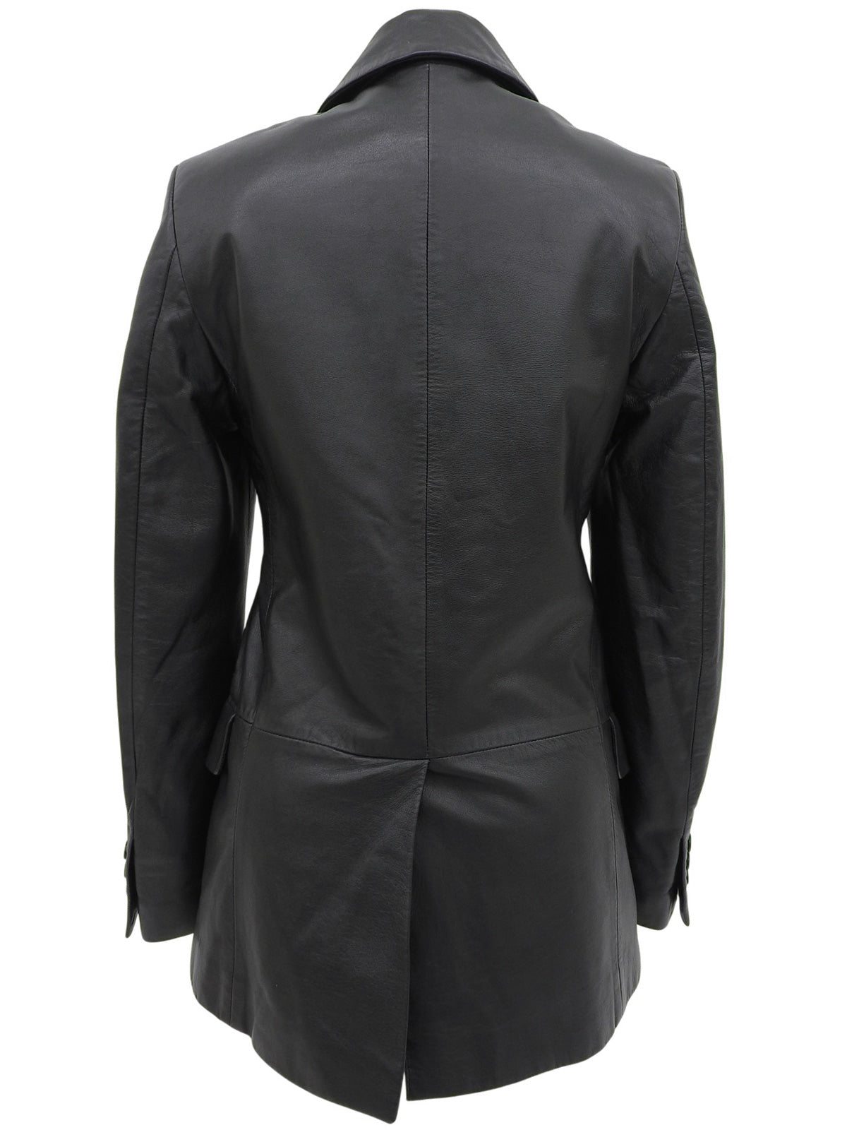 Real Leather Tailored Jacket #36 Black