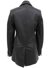 Real Leather Tailored Jacket #36 Black
