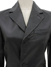 Real Leather Tailored Jacket #36 Black