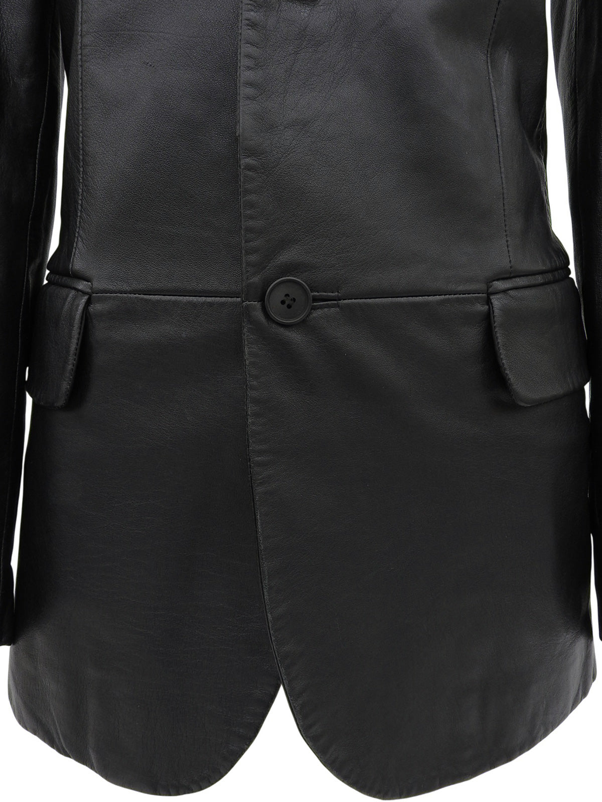 Real Leather Tailored Jacket #36 Black