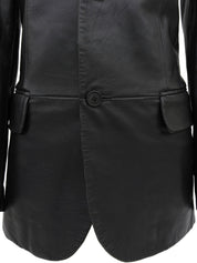 Real Leather Tailored Jacket #36 Black