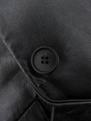 Real Leather Tailored Jacket #36 Black