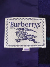 Check Pattern Double-Breasted Jacket Purple/Multi