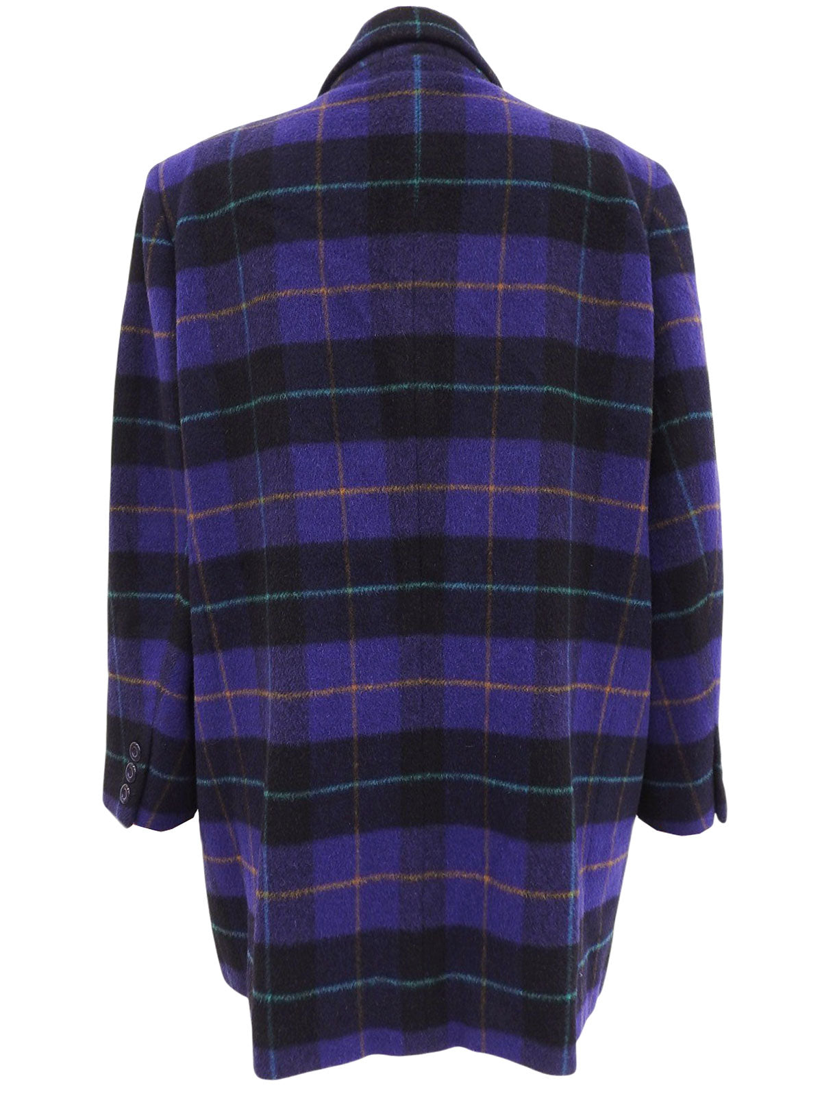 Check Pattern Double-Breasted Jacket Purple/Multi