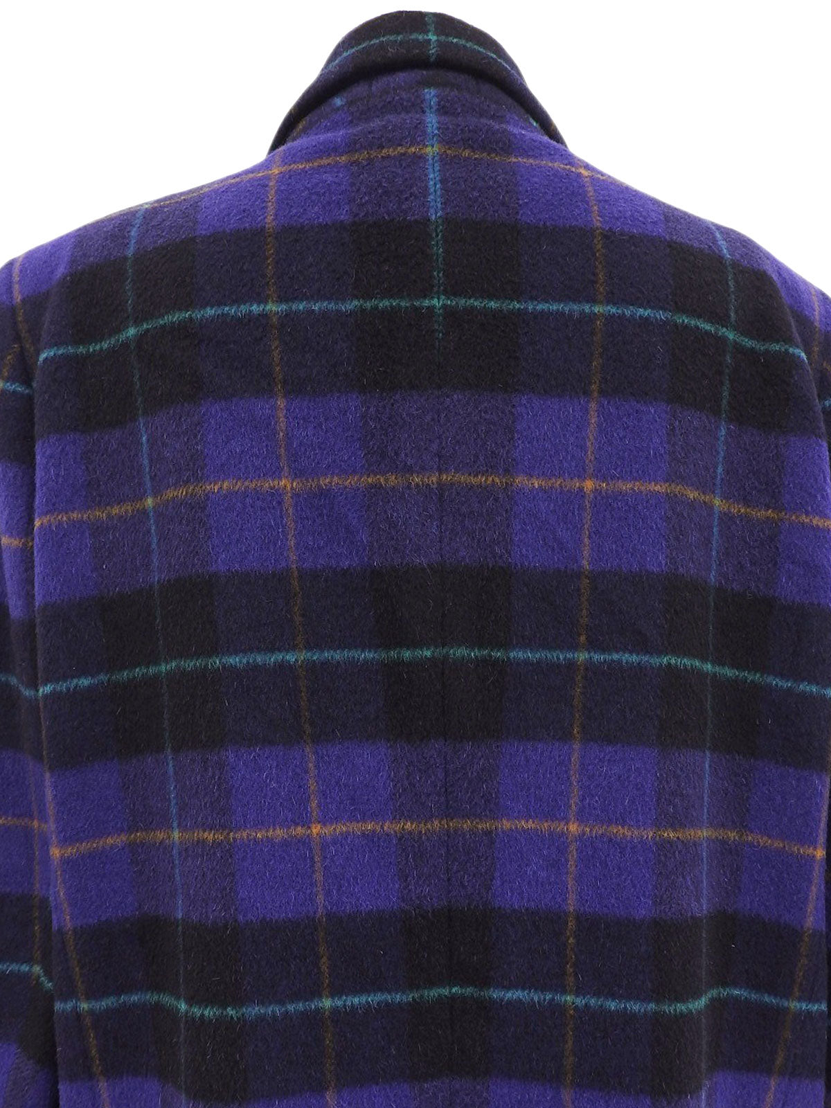 Check Pattern Double-Breasted Jacket Purple/Multi
