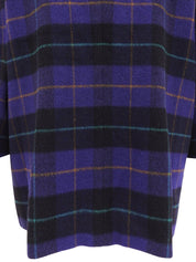 Check Pattern Double-Breasted Jacket Purple/Multi