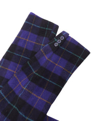 Check Pattern Double-Breasted Jacket Purple/Multi