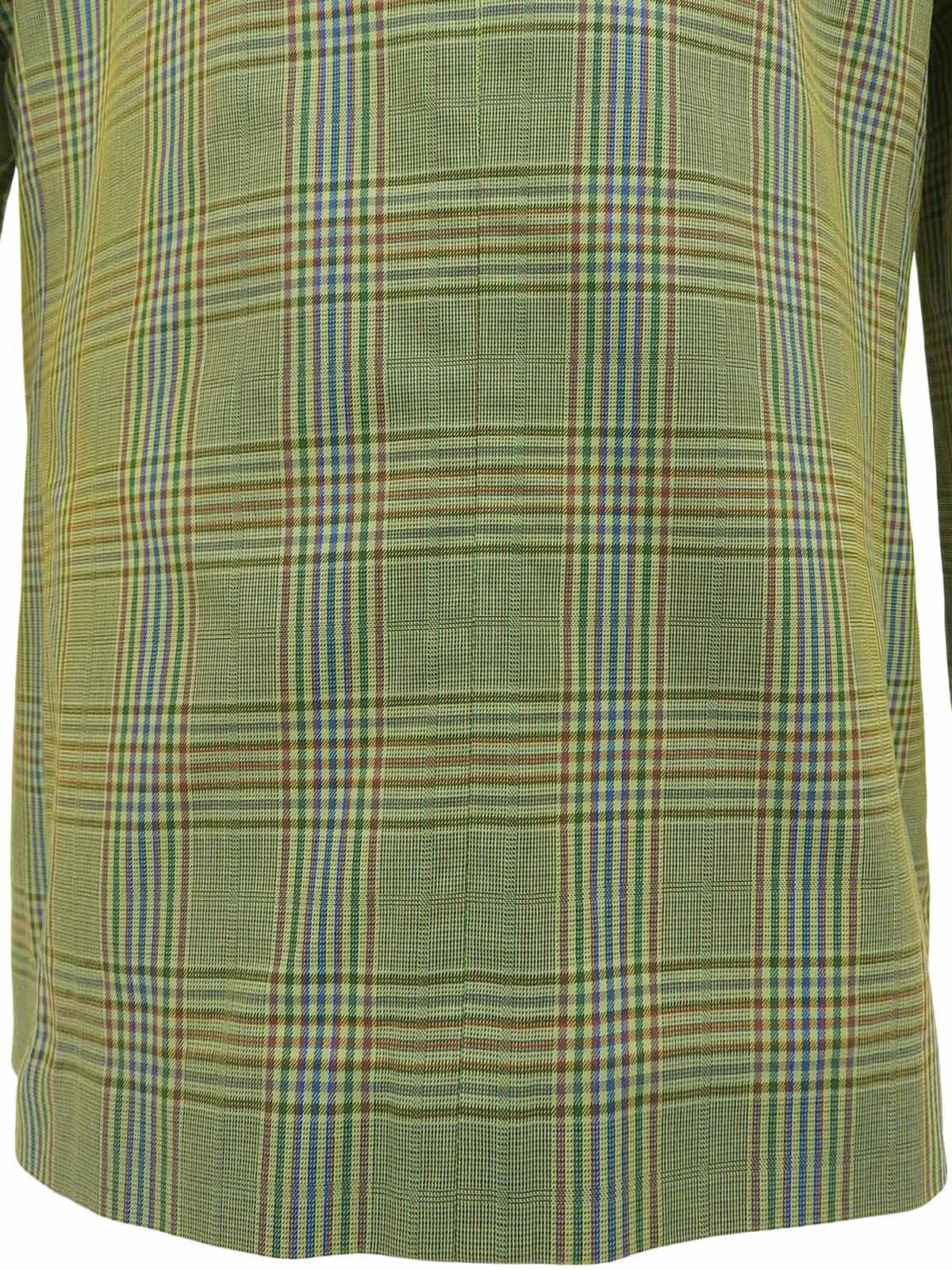 チェックパターンロゴボタンジャケット ライトグリーン/マルチ