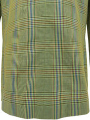 チェックパターンロゴボタンジャケット ライトグリーン/マルチ