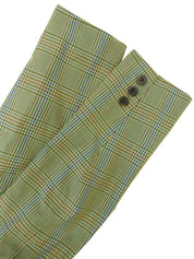 チェックパターンロゴボタンジャケット ライトグリーン/マルチ