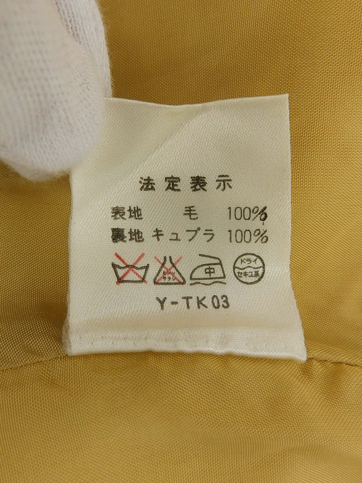 ウールデザインステッチジャケット #L マスタードイエロー