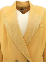 ウールデザインステッチジャケット マスタードイエロー