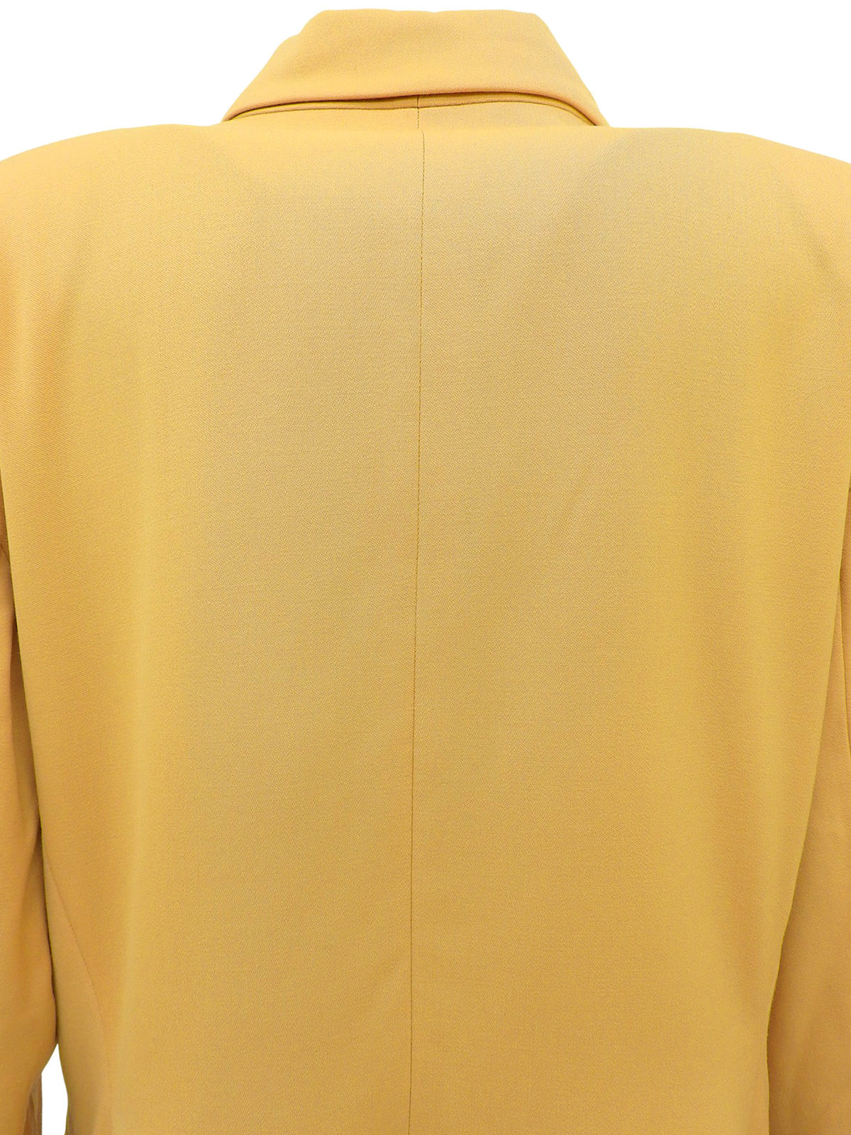 Wool Design Stitch Jacket #L Mustard Yellow