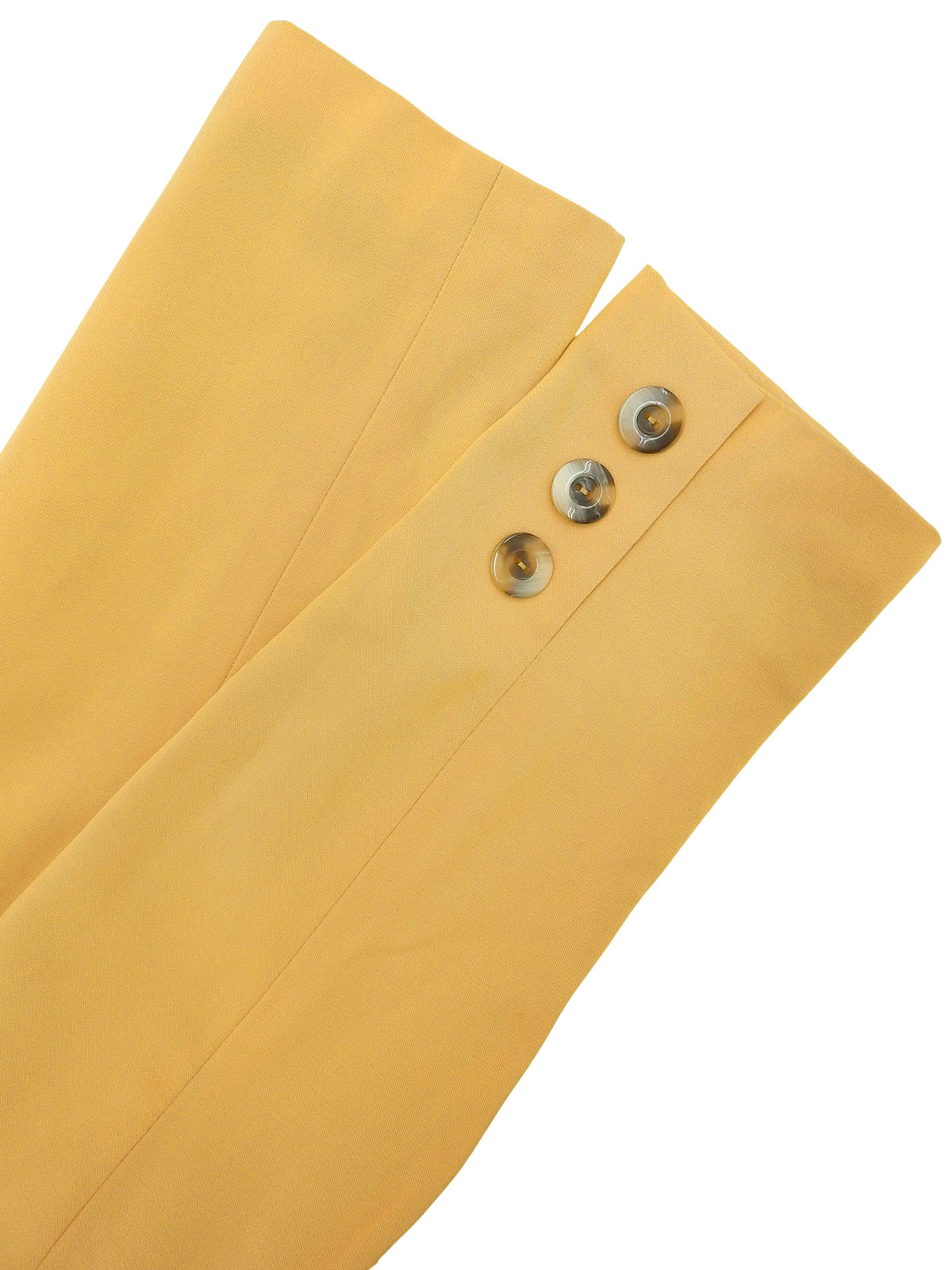 Wool Design Stitch Jacket #L Mustard Yellow