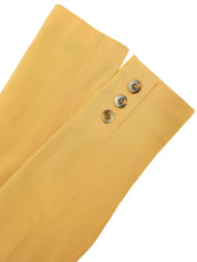 Wool Design Stitch Jacket #L Mustard Yellow