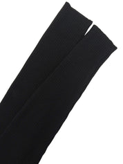 ロゴボタン長袖ニットポロシャツ ブラック