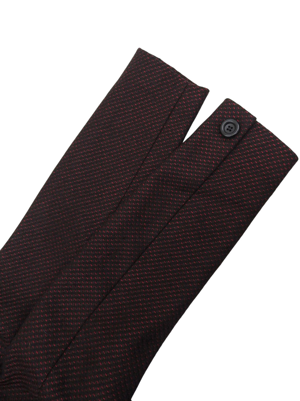 红色/多色斜纹软呢无领夹克