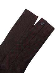 红色/多色斜纹软呢无领夹克