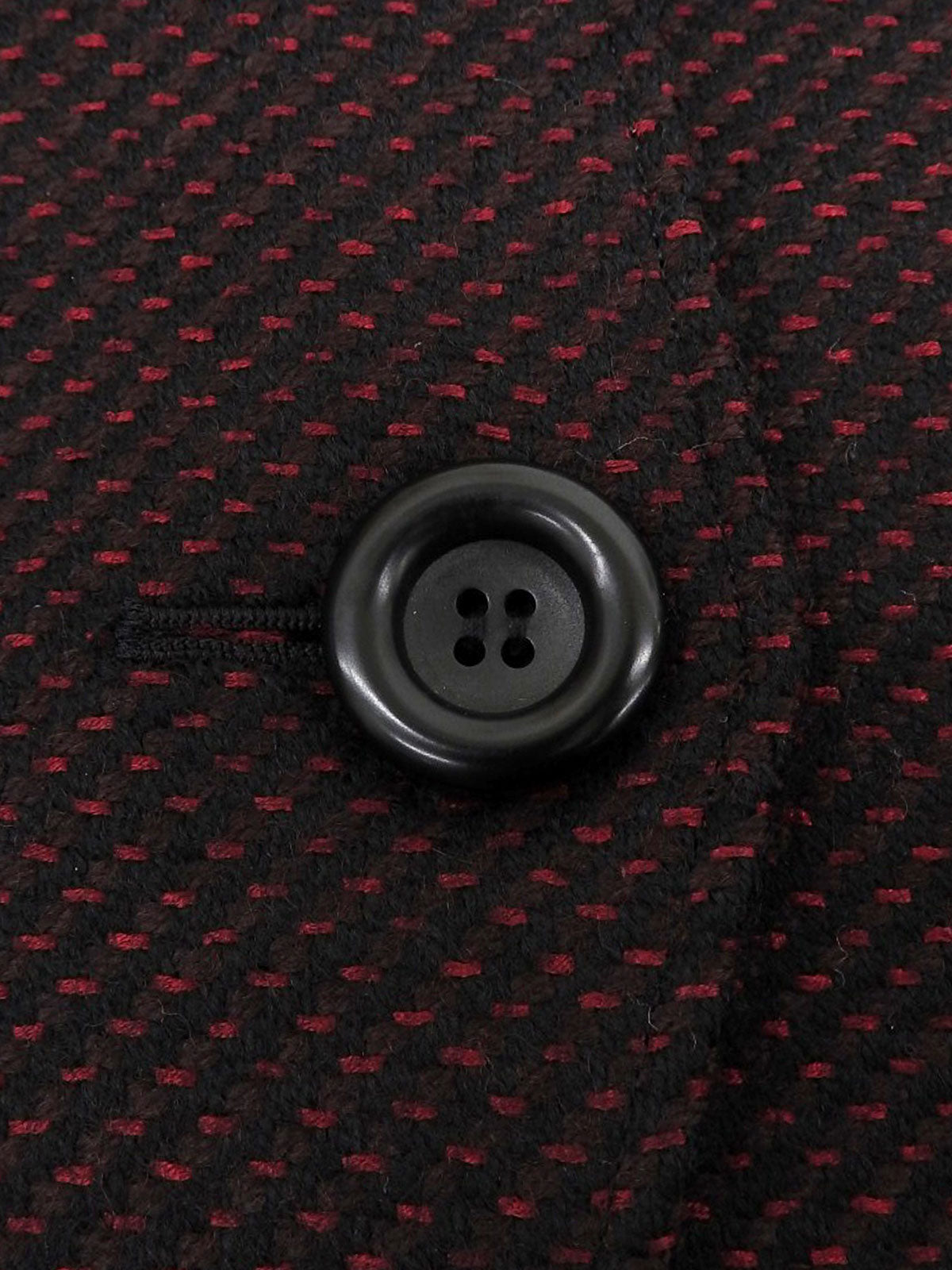 红色/多色斜纹软呢无领夹克