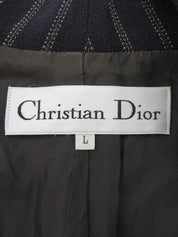 Navy pinstripe pattern tailored jacket