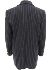 Navy pinstripe pattern tailored jacket