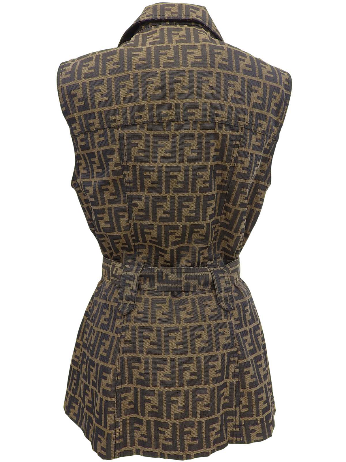 Zucca pattern vest brown