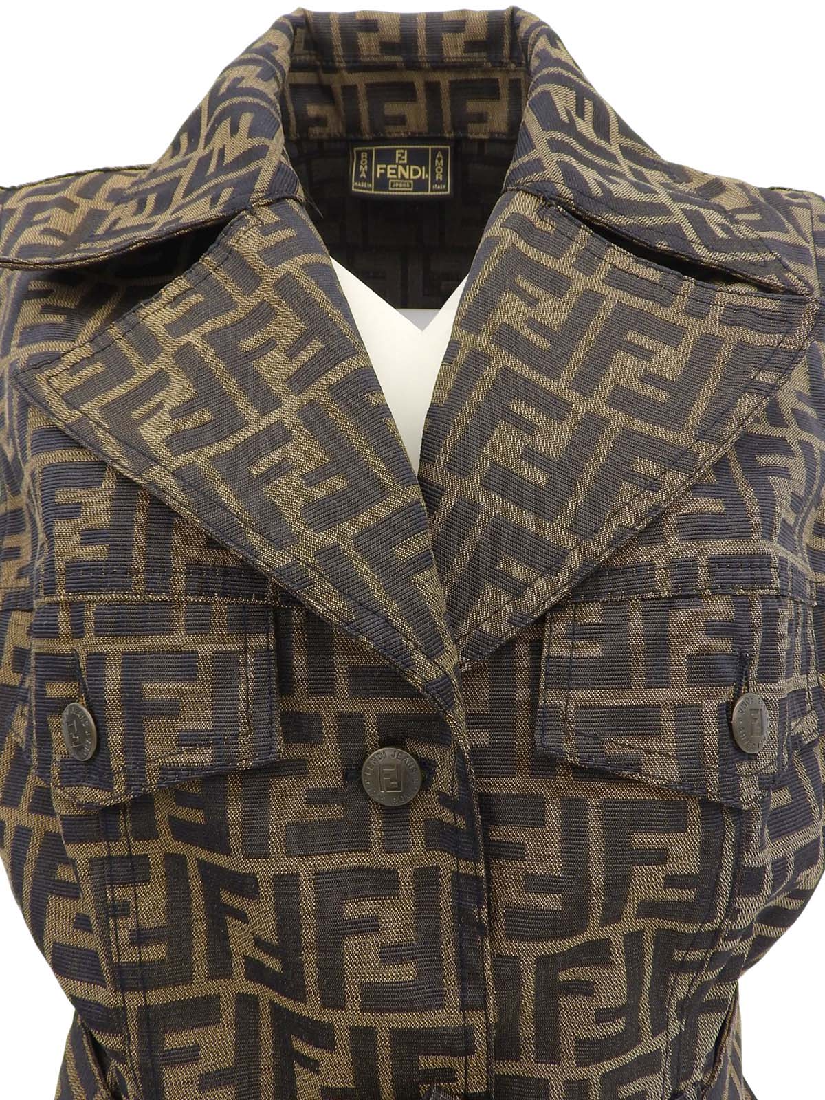 Zucca pattern vest brown