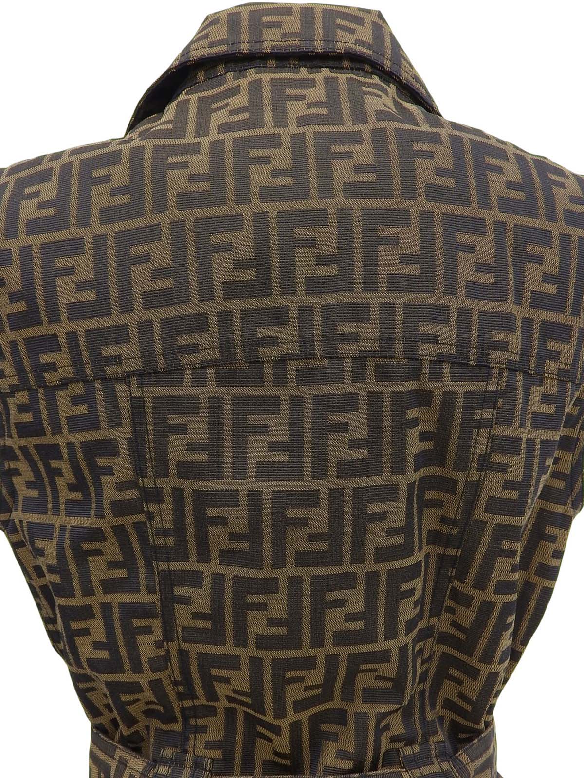 Zucca pattern vest brown