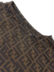 Zucca pattern vest brown