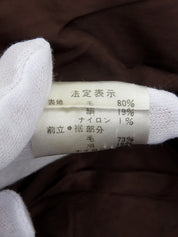 Tweed collarless jacket in beige/brown