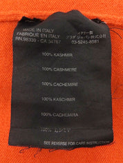 カシミヤVネックカーディガン オレンジ