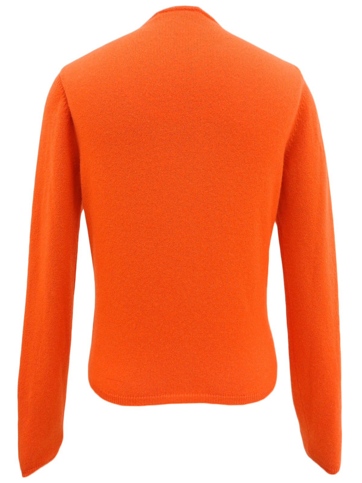 カシミヤVネックカーディガン オレンジ