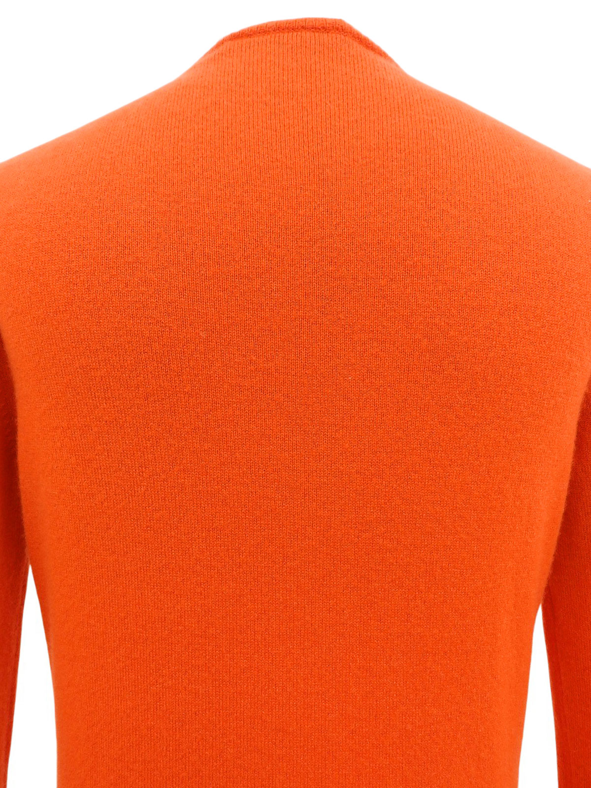 カシミヤVネックカーディガン オレンジ