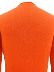 カシミヤVネックカーディガン オレンジ