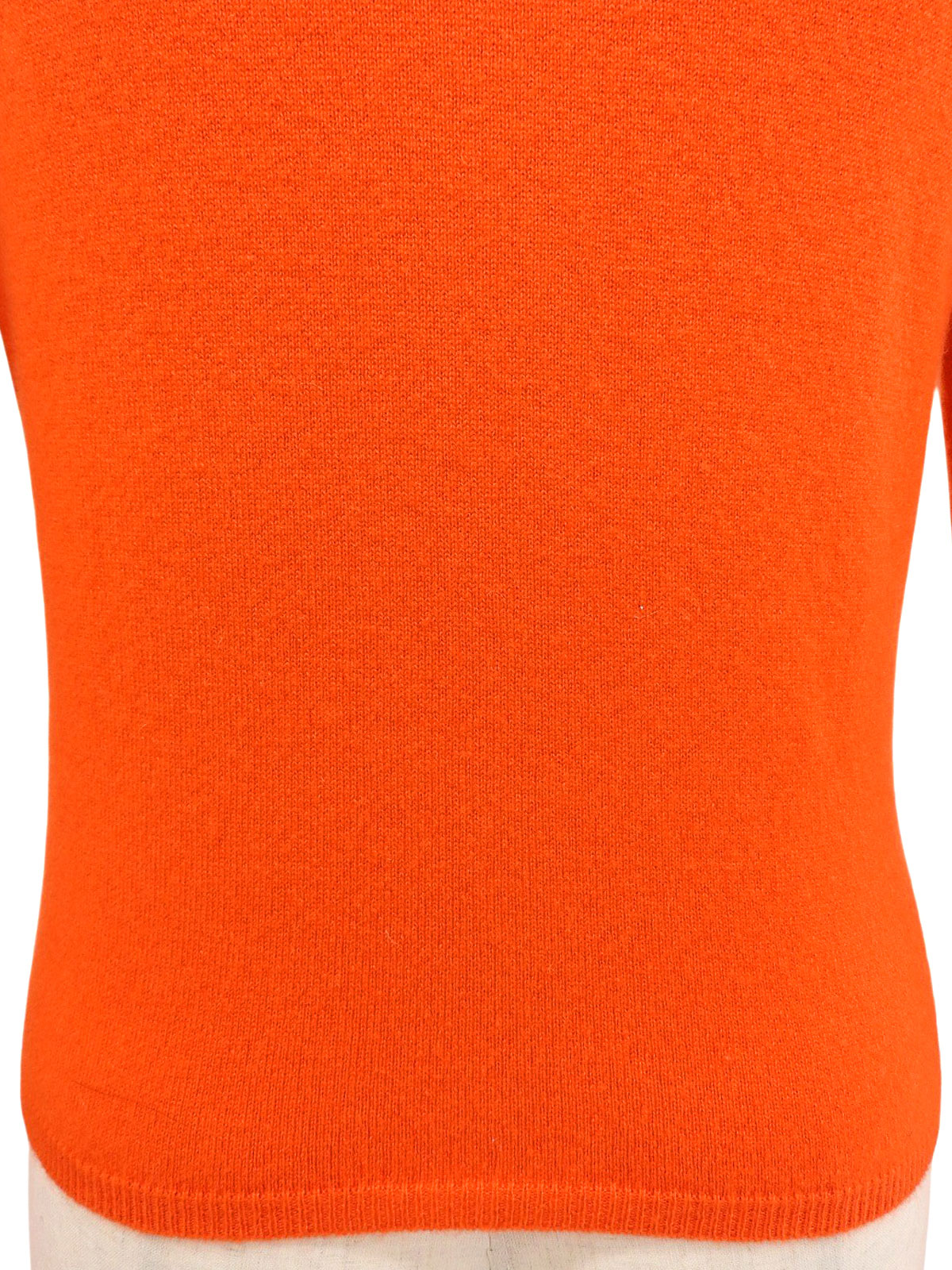 カシミヤVネックカーディガン オレンジ