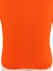 カシミヤVネックカーディガン オレンジ