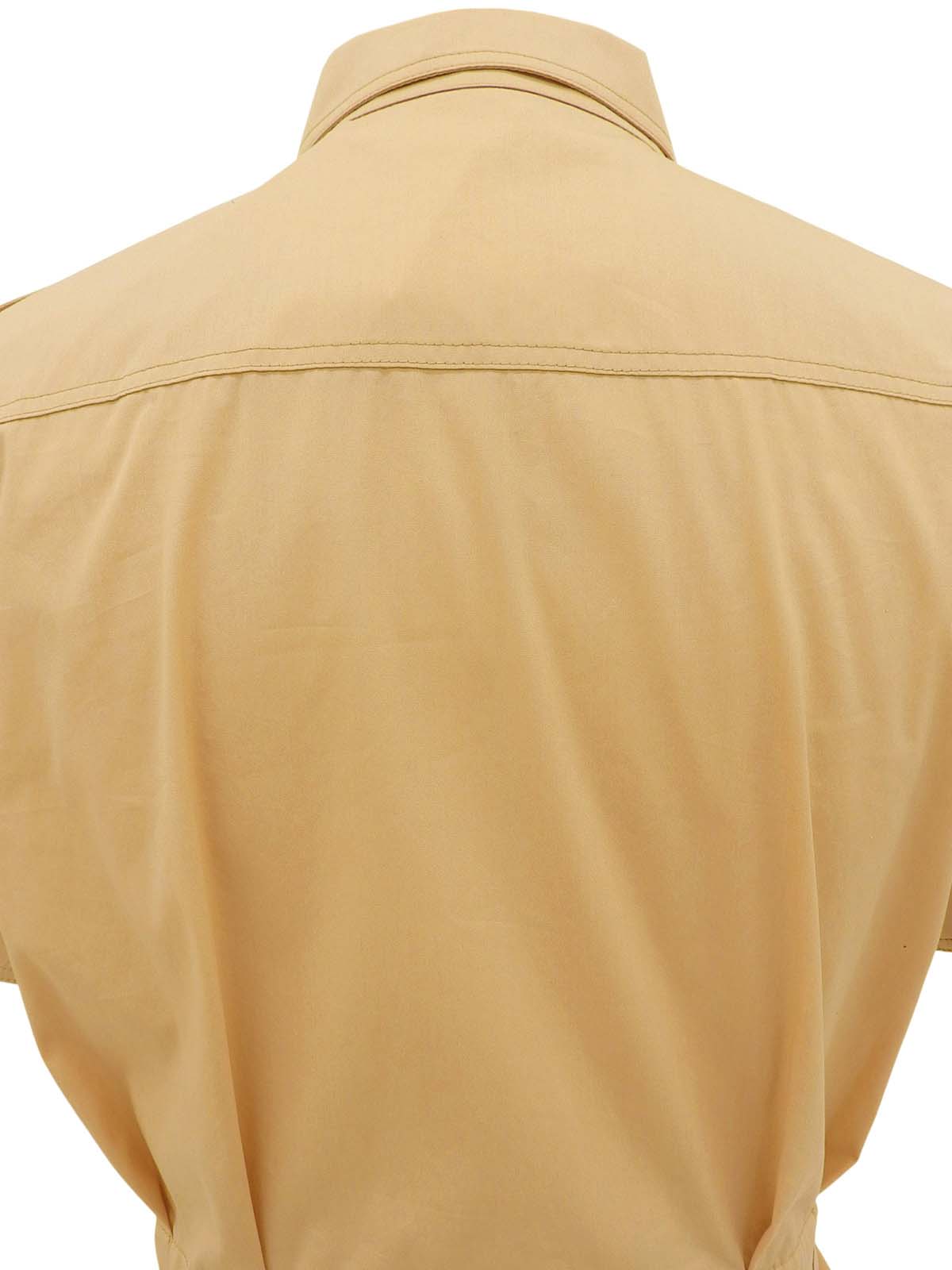 Shaley Line Short Sleeve Shirt Beige