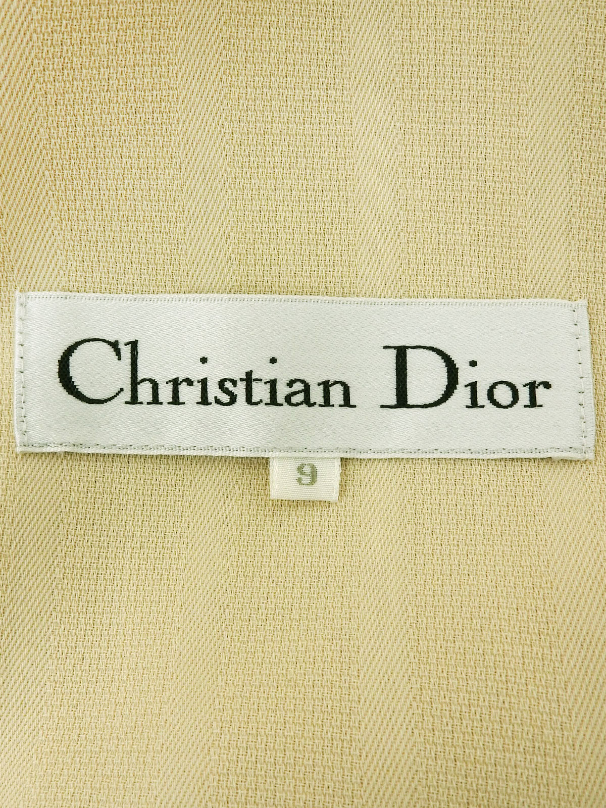 象牙色羊毛条纹图案Logo纽扣夹克