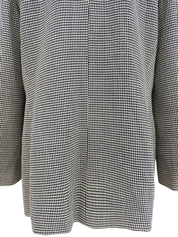 ダイヤモンドパターンノーカラージャケット ホワイト/ネイビー