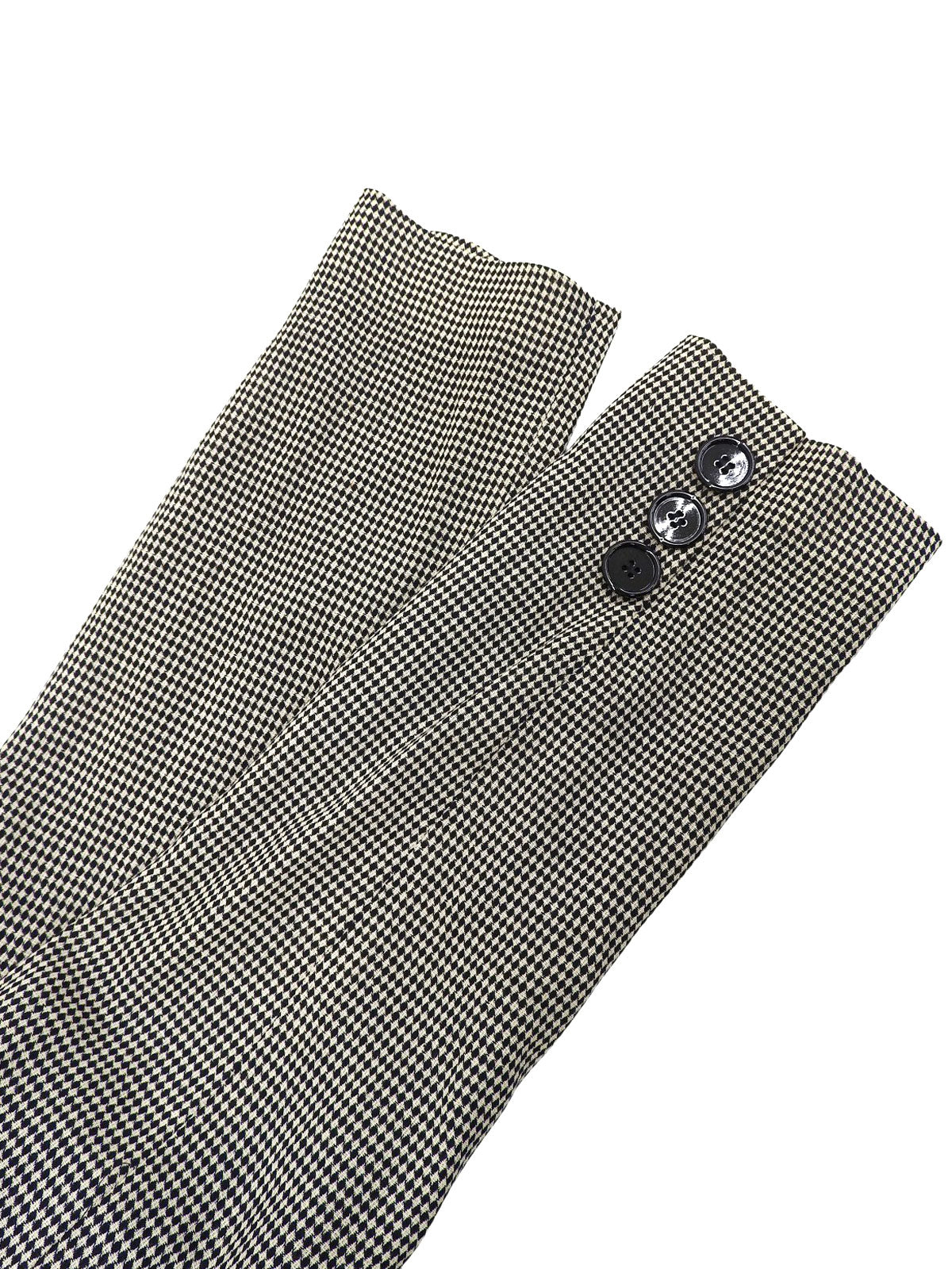 ダイヤモンドパターンノーカラージャケット ホワイト/ネイビー