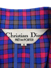 ブロックチェックパターンジャケット ピンク/ブルー/マルチ