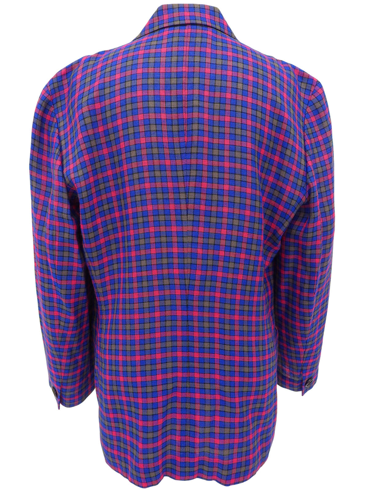 ブロックチェックパターンジャケット ピンク/ブルー/マルチ