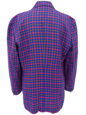 ブロックチェックパターンジャケット ピンク/ブルー/マルチ