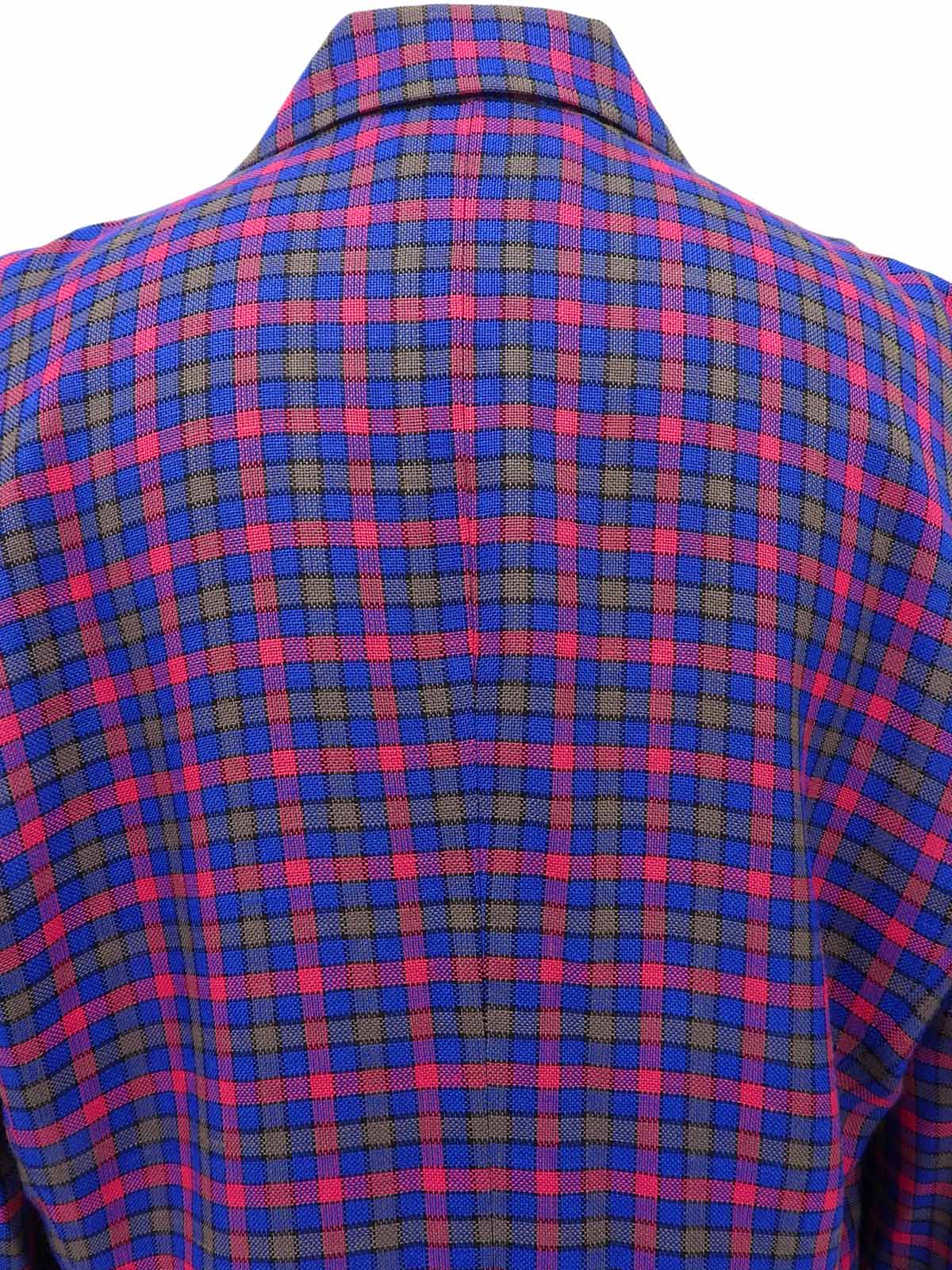 ブロックチェックパターンジャケット ピンク/ブルー/マルチ