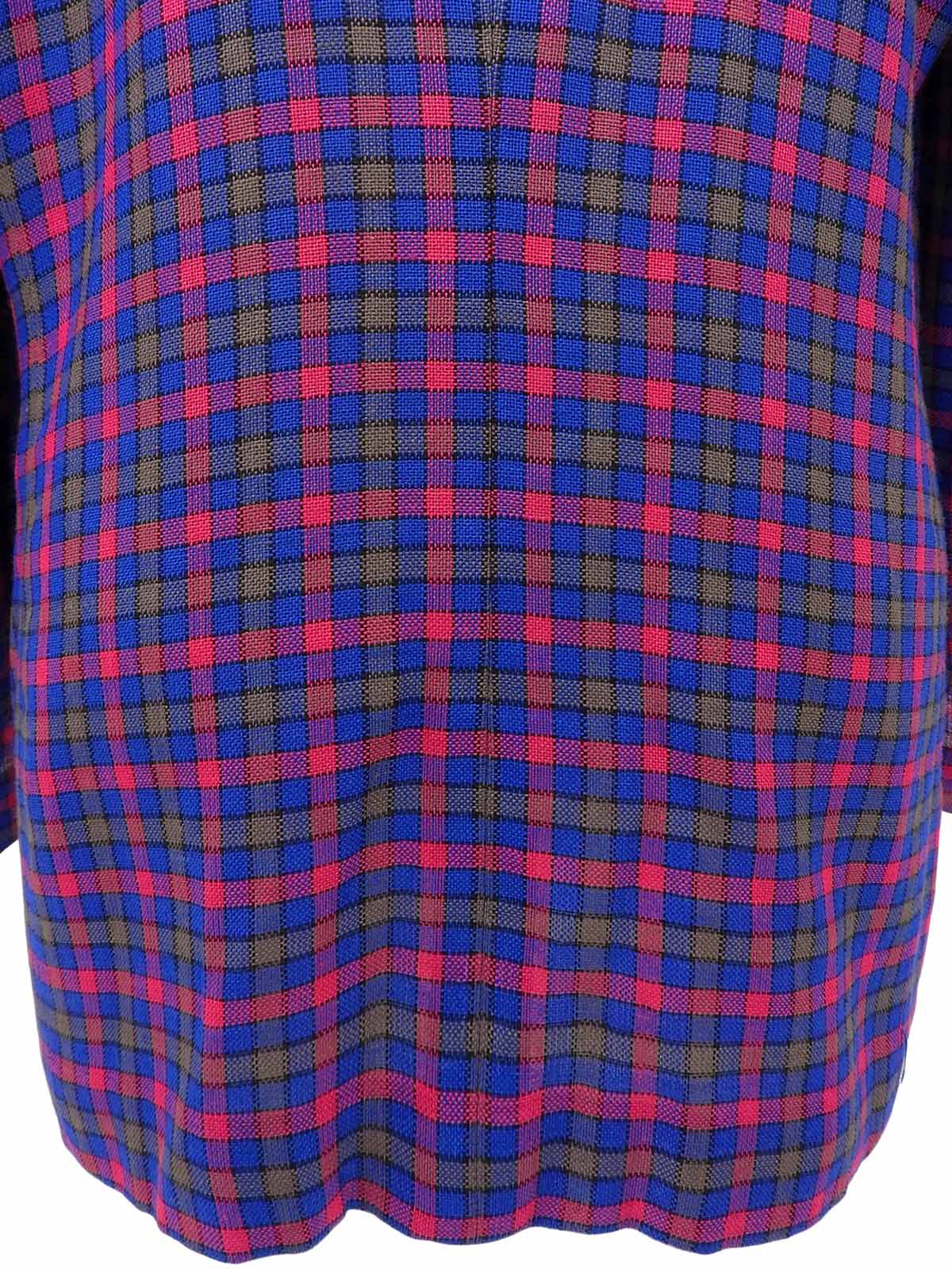 ブロックチェックパターンジャケット ピンク/ブルー/マルチ